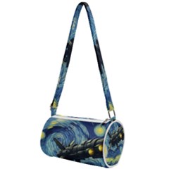 Spaceship Starry Night Van Gogh Painting Mini Cylinder Bag by Maspions