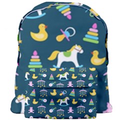 Cute Babies Toys Seamless Pattern Giant Full Print Backpack by Apen