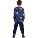 Cute Astronaut Cat With Star Galaxy Elements Seamless Pattern Kids  Crewneck Sweatshirt View4