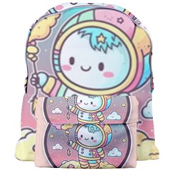 Boy Astronaut Cotton Candy Childhood Fantasy Tale Literature Planet Universe Kawaii Nature Cute Clou Giant Full Print Backpack by Maspions