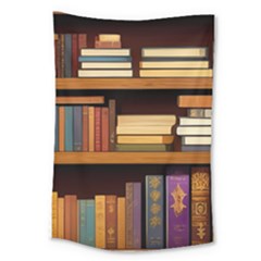 Book Nook Books Bookshelves Comfortable Cozy Literature Library Study Reading Room Fiction Entertain Large Tapestry by Maspions