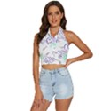 Fish Lilies Sea Aquatic Flowers Algae Bubble Animal Wildlife Nature Ocean Backless Halter Cami Shirt View1