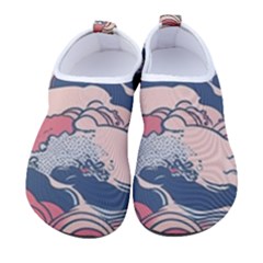 Waves Ocean Sea Water Pattern Rough Seas Digital Art Nature Nautical Women s Sock-style Water Shoes by Bedest