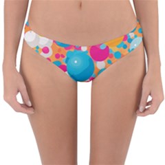 Circles Art Seamless Repeat Bright Colors Colorful Reversible Hipster Bikini Bottoms