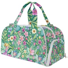 Fairies Fantasy Background Wallpaper Design Flowers Nature Colorful Burner Gym Duffel Bag by Maspions