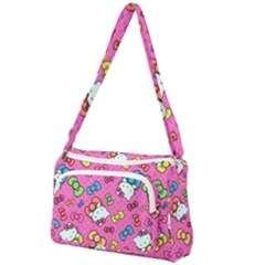 Hello Kitty, Cute, Pattern Front Pocket Crossbody Bag