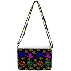 Pattern-repetition-snail-blue Double Gusset Crossbody Bag by Maspions