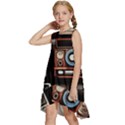 Retro Cameras Old Vintage Antique Technology Wallpaper Retrospective Kids  Frill Swing Dress View2