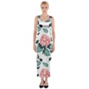 Flowers Hydrangeas Fitted Maxi Dress View1