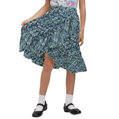 Paisley 1 Kids  Ruffle Flared Wrap Midi Skirt by DinkovaArt