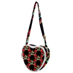 Floral Geometry Heart Shoulder Bag