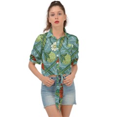 Spring Time Tie Front Shirt  by AlexandrouPrints