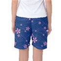 Flowers Floral Background Women s Basketball Shorts View2