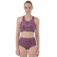 Pattern Mandala Seamless Racer Back Bikini Set