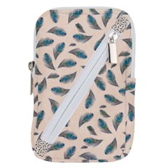 Background Palm Leaves Pattern Belt Pouch Bag (large)