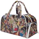 Background Embroidery Pattern Stitches Abstract Burner Gym Duffel Bag View1