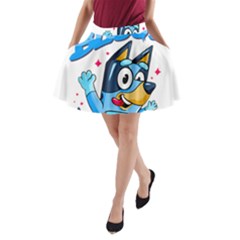 Super Bluey A-line Pocket Skirt by avitendut