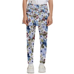 Blue Flowers Kids  Skirted Pants by DinkovaArt