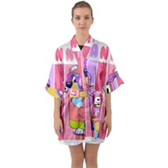 Grannies Bluey Half Sleeve Satin Kimono  by avitendut