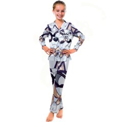 Bluey Funny Kids  Satin Long Sleeve Pajamas Set by avitendut