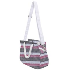 Vintage Vibrant Stripes Pattern Print Design Rope Handles Shoulder Strap Bag by dflcprintsclothing