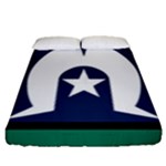 Torres Strait islander flag onFitted Sheet (Queen Size)