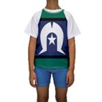 Torres Strait Islander flag on Kids  Short Sleeve Swimwear