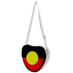 Aboriginal flag on Heart Shoulder Bag