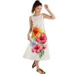 Hibiscus flowers on Summer Maxi Dress