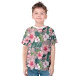 Hibiscus flowers on Kids  Cotton T-Shirt