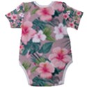 Hibiscus flowers on Baby Short Sleeve Bodysuit View2