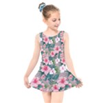 Hibiscus flowers on Kids  Skater Dress Swimsuit