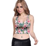 Hibiscus flowers on Racer Back Crop Top