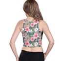 Hibiscus flowers on Racer Back Crop Top View2