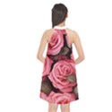 Roses on Halter Neckline Chiffon Dress  View2