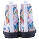 Splatter With Butterflies Pattern on Women s High-Top Canvas Sneakers View4