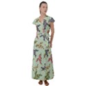 Berries Flowers Pattern Print Flutter Sleeve Maxi Dress View1