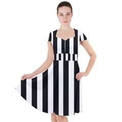 Stripes Geometric Pattern Digital Art Art Abstract Abstract Art Cap Sleeve Midi Dress With Pockets by Proyonanggan