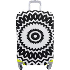 Circular Concentric Radial Symmetry Abstract Luggage Cover (large) by Proyonanggan