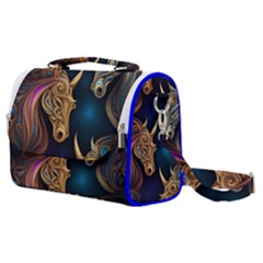 Pattern With Horses Satchel Shoulder Bag by 2607694a