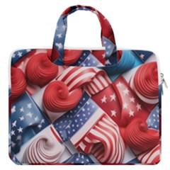 Us Presidential Election Colorful Vibrant Pattern Design  Macbook Pro 13  Double Pocket Laptop Bag by dflcprintsclothing