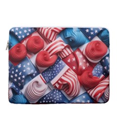 Us Presidential Election Colorful Vibrant Pattern Design  15  Vertical Laptop Sleeve Case With Pocket by dflcprintsclothing