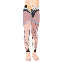 Abstract Boho Bohemian Style Retro Vintage Kids  Classic Winter Leggings