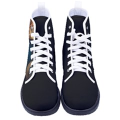 Schwarz Pferde Muster Men s High-top Canvas Sneakers by 2607694c