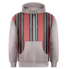 Rosa Grau Streifen Men s Zipper Hoodie by 2607694c