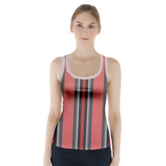 Rosa Grau Streifen Racer Back Sports Top by 2607694c