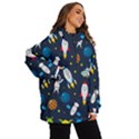 Big Set Cute Astronauts Space Planets Stars Aliens Rockets Ufo Constellations Satellite Moon Rover V Women s Ski and Snowboard Waterproof Breathable Jacket View2