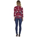 Flat Design Christmas Pattern Collection Art Women s One-Button 3/4 Sleeve Short Jacket View4