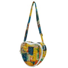 Wall Art Heart Shoulder Bag by Azkajaya