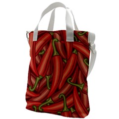 Seamless-chili-pepper-pattern Canvas Messenger Bag by Ket1n9